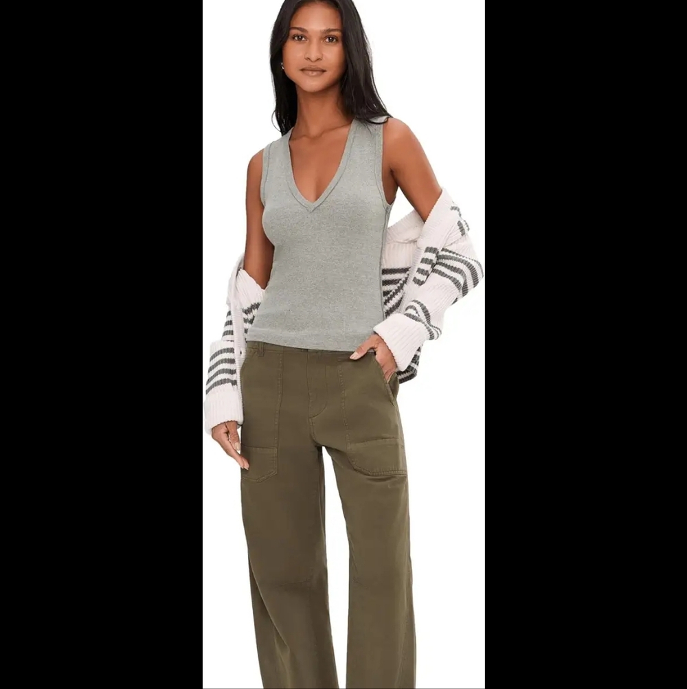 **NWOTS** Free People X We The Free "Neria" Ribbed V Neck Tank Top. Size Small - Picture 14 of 16